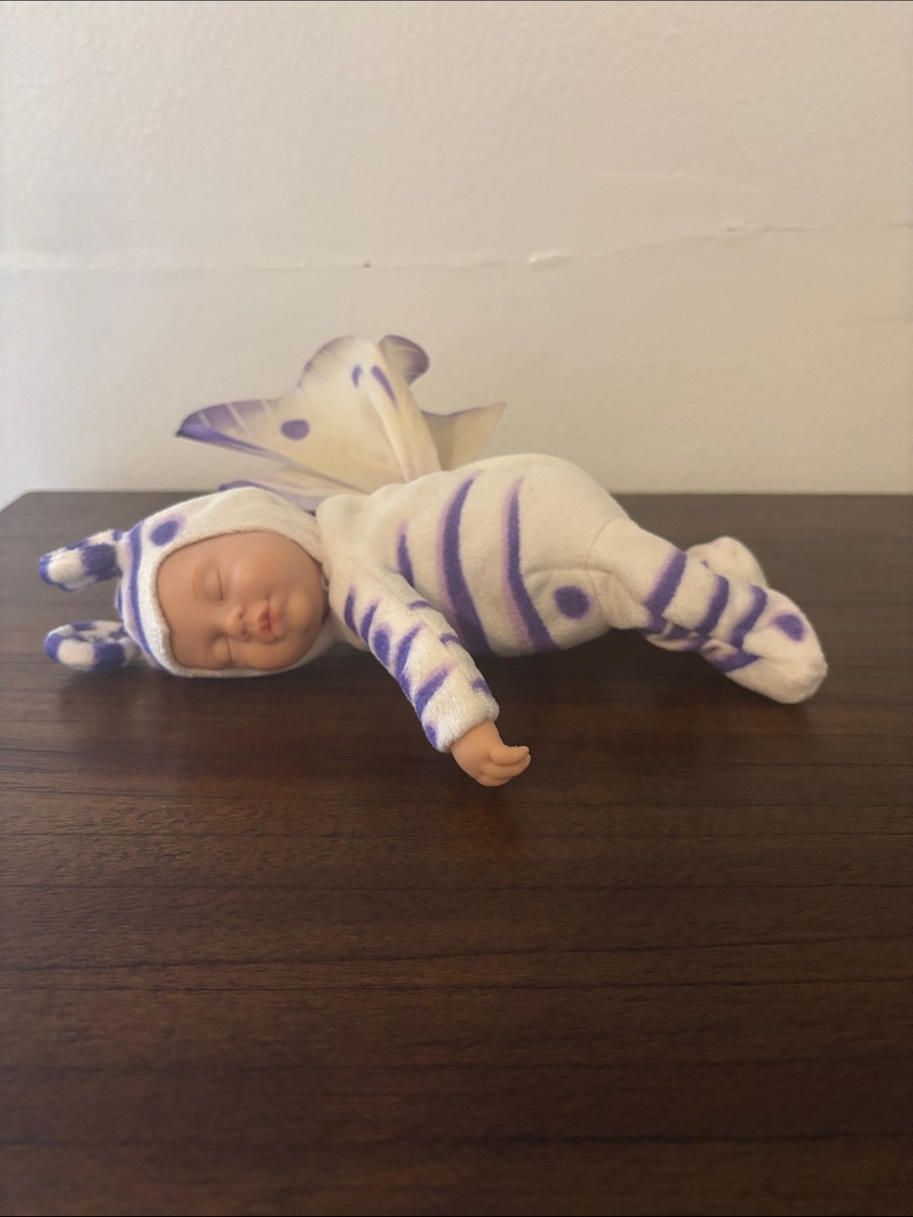 Vintage Anne Geddes Purple Butterfly Baby Doll Plush Unimax